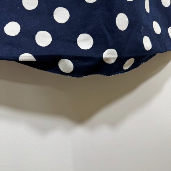 BODEN Easy Shift Dress Womens 8R Navy White Polka Dot Short Sleeve Retro - Picture 8 of 8